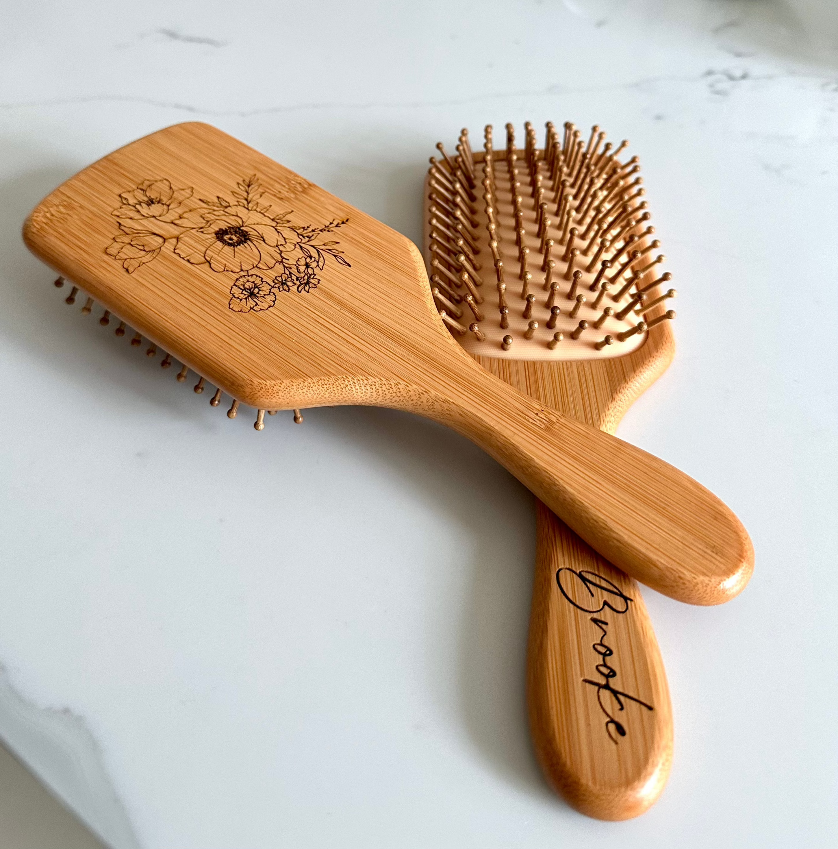Custom Engraved Bamboo Hairbrush