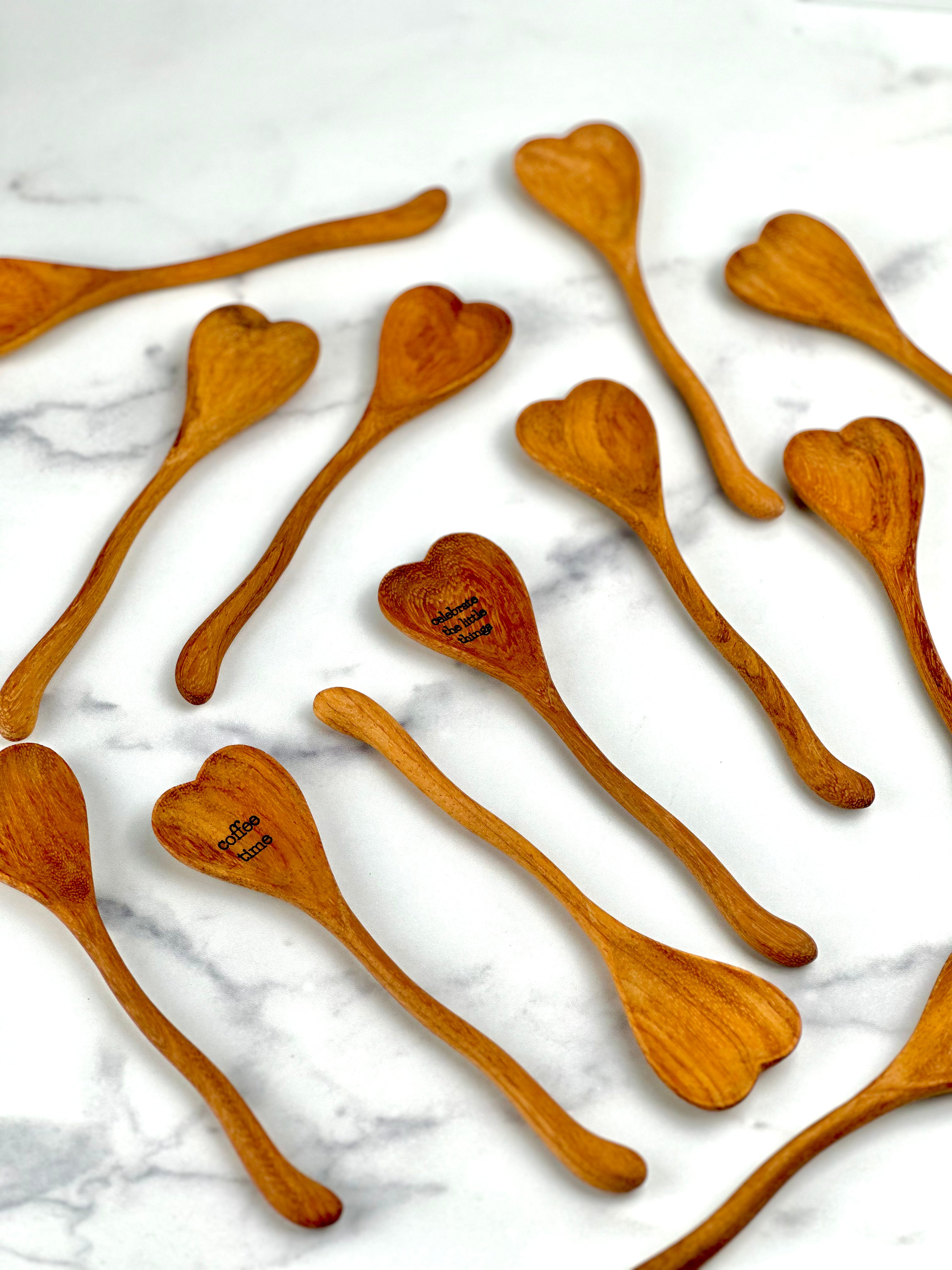 Custom Engraved Wavy Heart Spoon