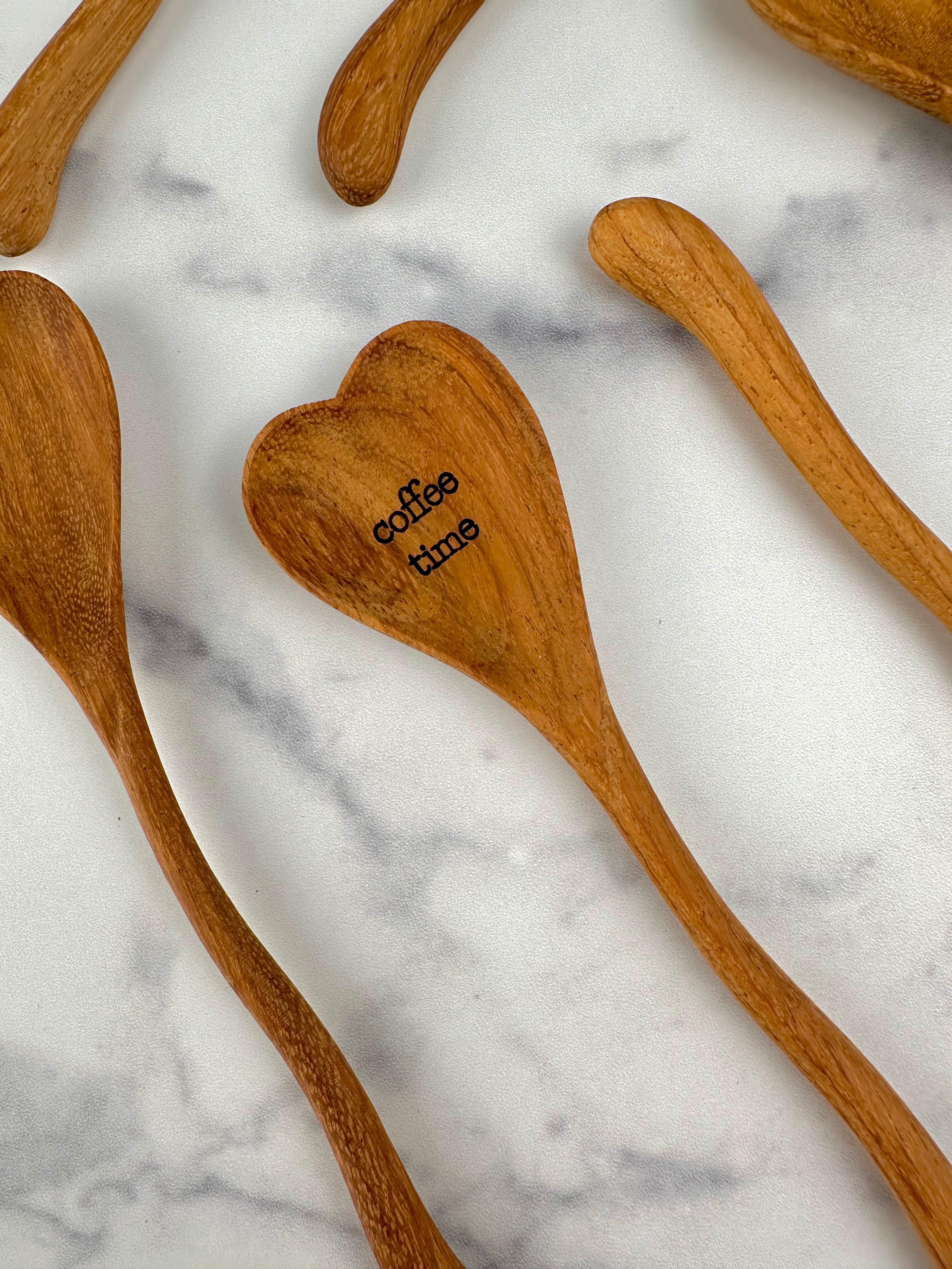 Custom Engraved Wavy Heart Spoon