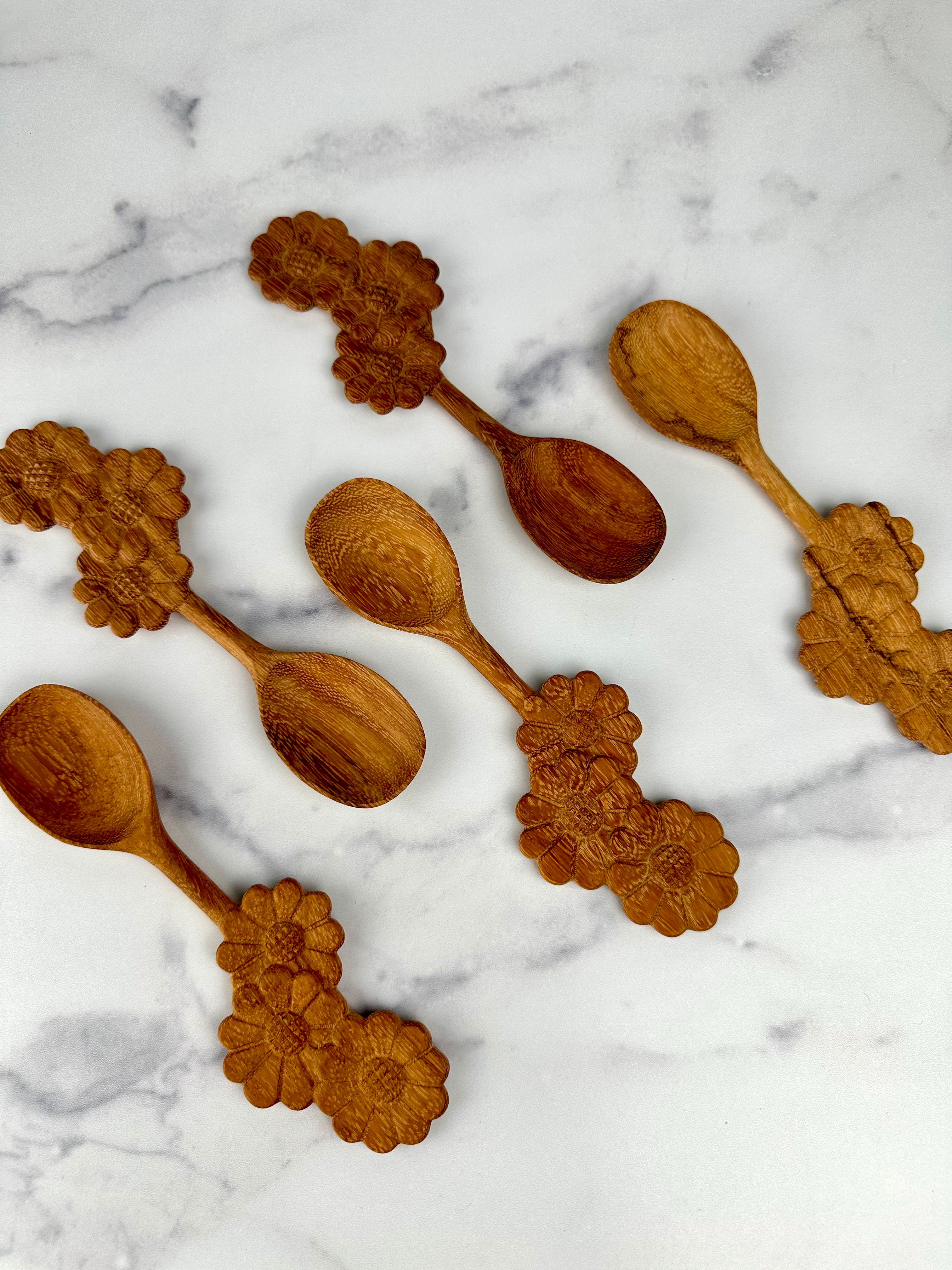 Custom Engraved Flower Spoon