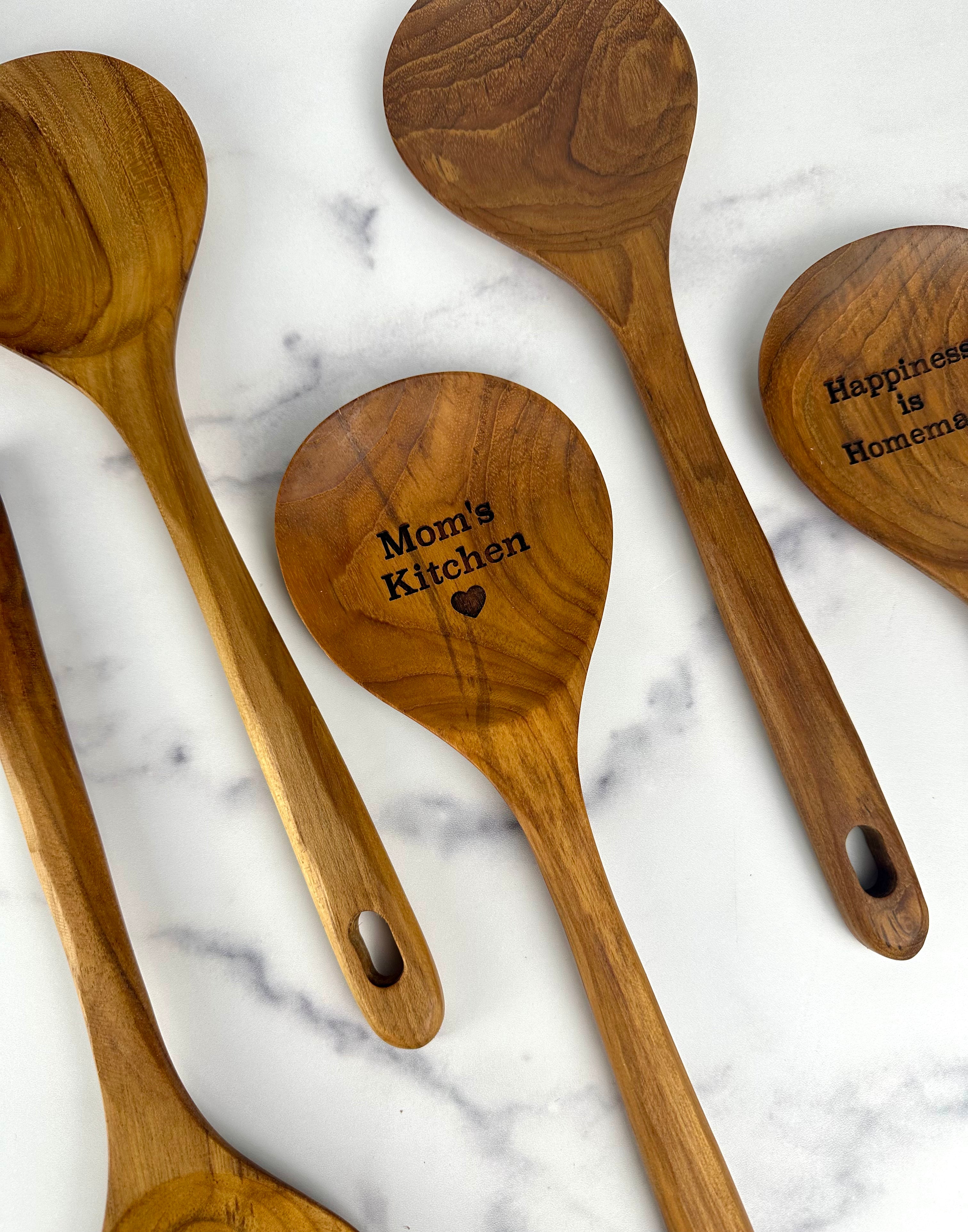 Custom Engraved Large Round Kitchen Spoon