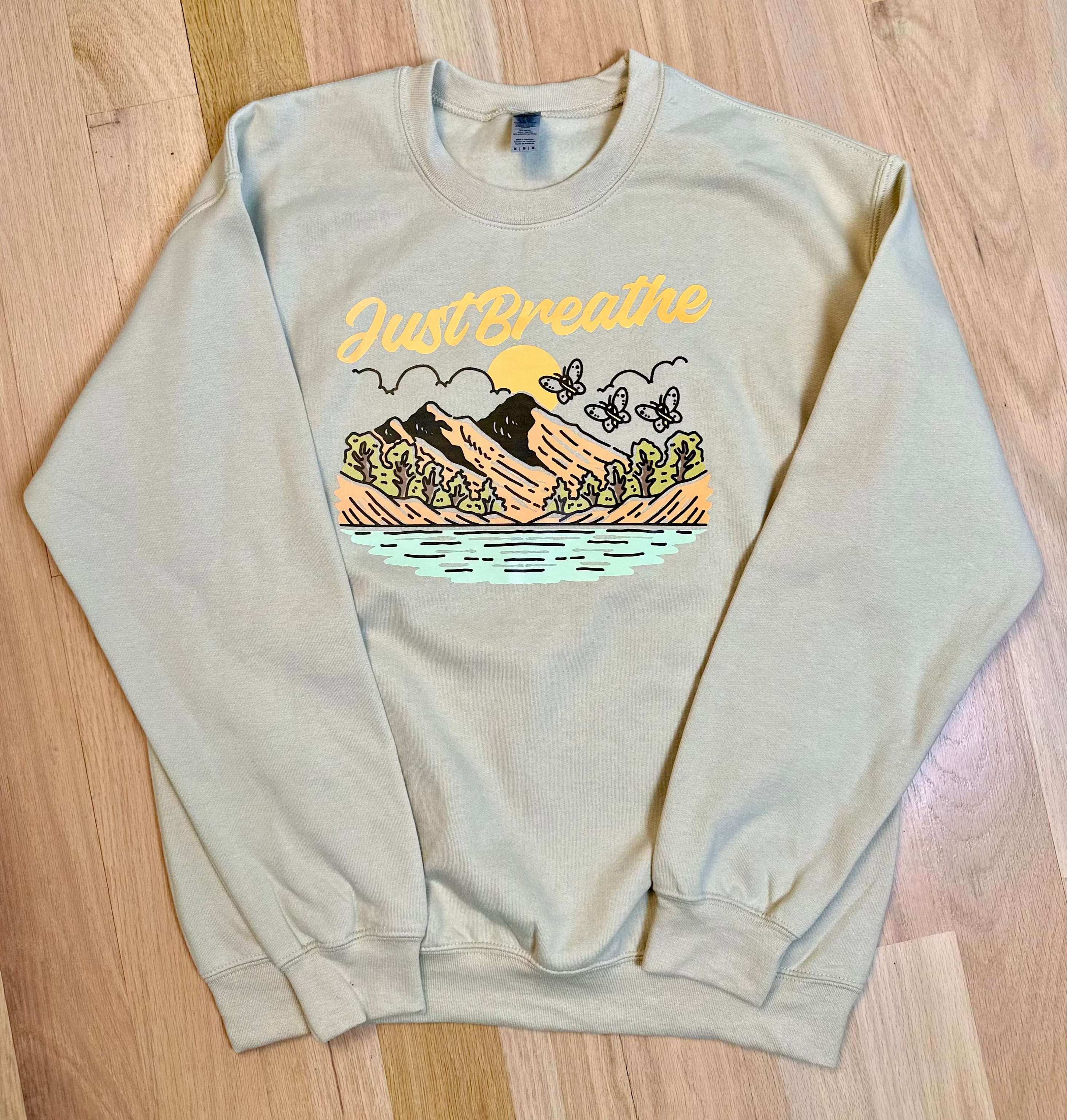 "Just Breathe" Cancer Awareness Crewneck Sweatshirt