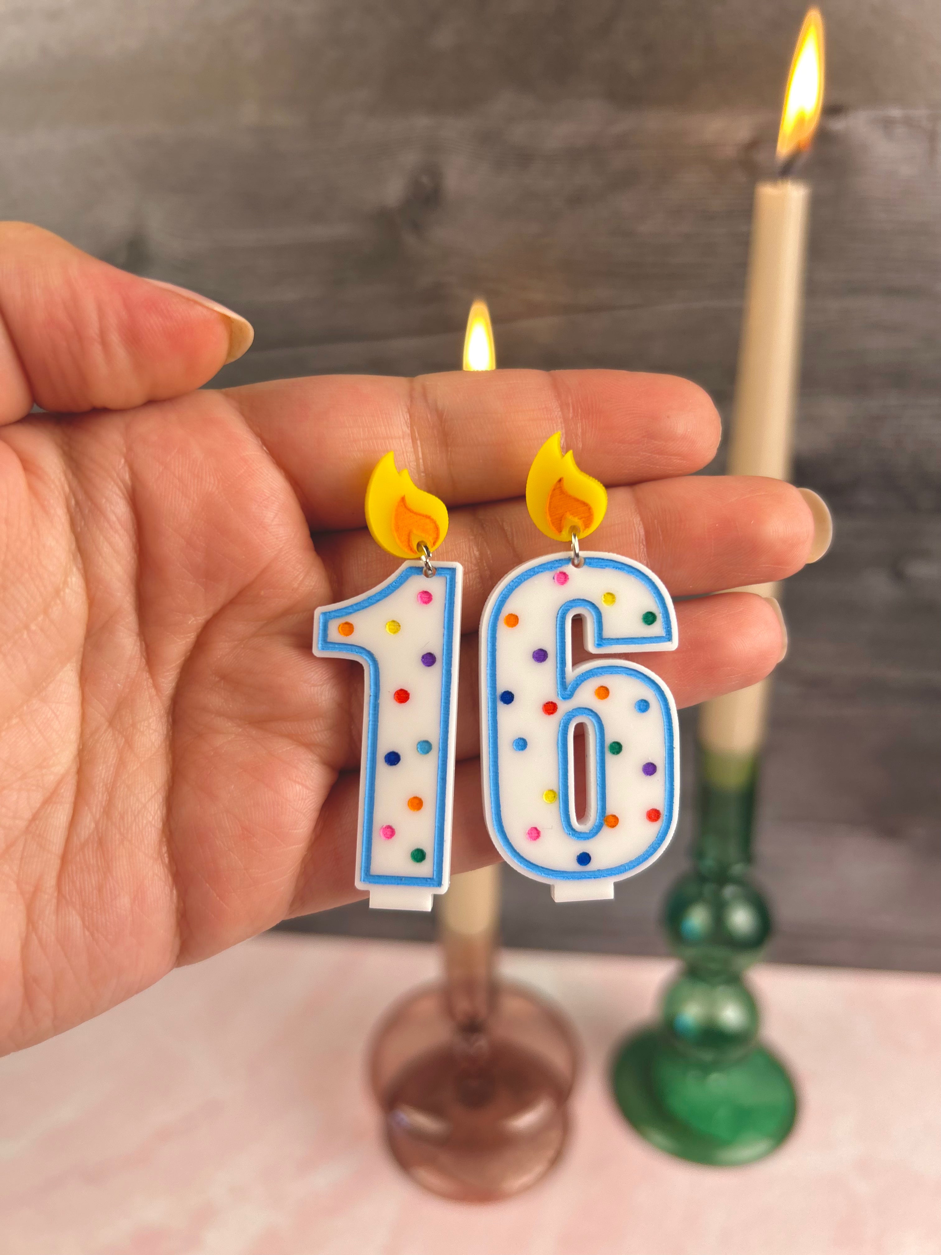 Birthday Candle Earrings