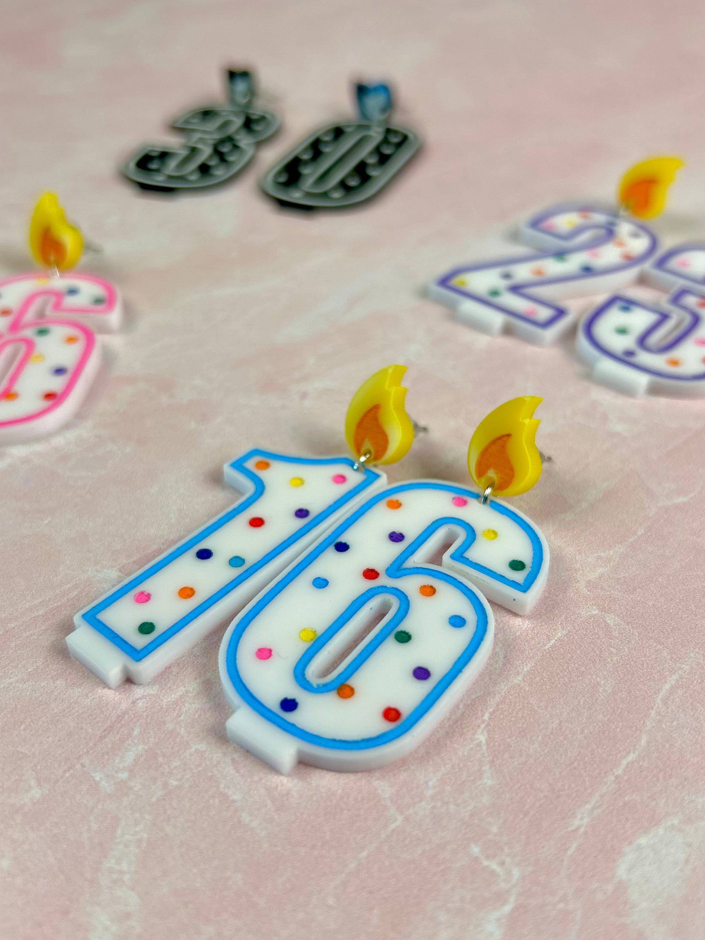 Birthday Candle Earrings