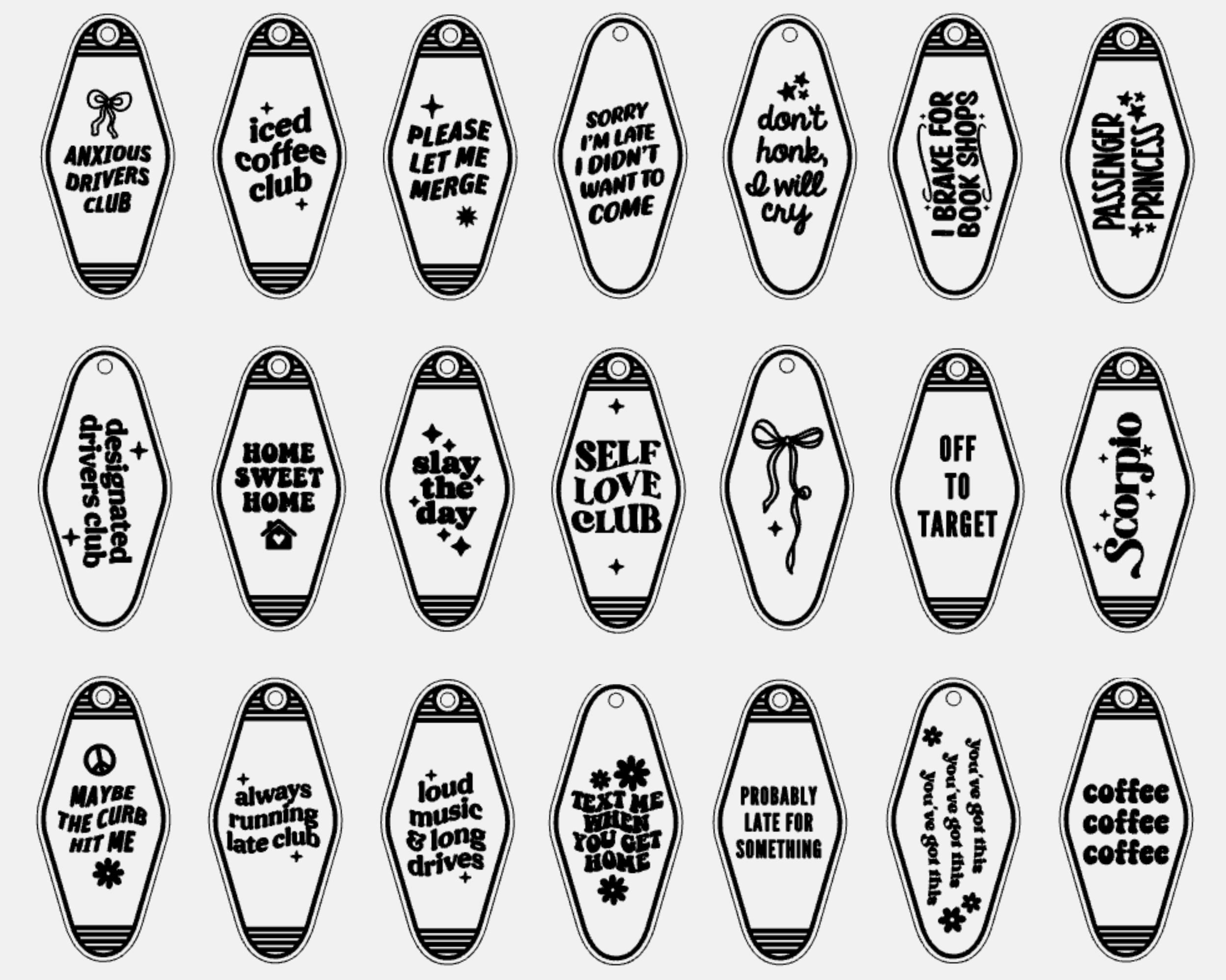 Retro Motel Keychain